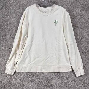 SDS for HD Unisex Cream Palm Tree Cactus Graphic Cotton Sweatshirt Large